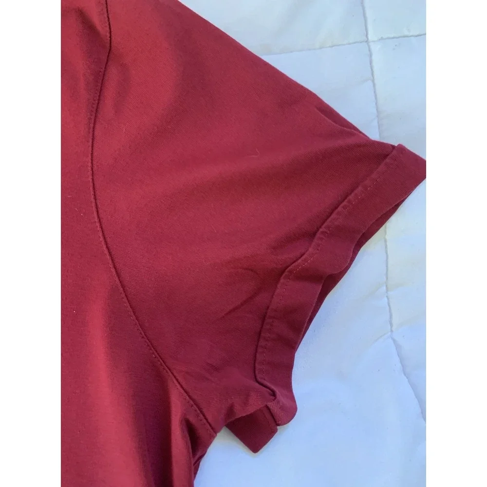 Banana Republic Mens Shirt Fitted Pima‎ Polo Mens XL Maroon/Red